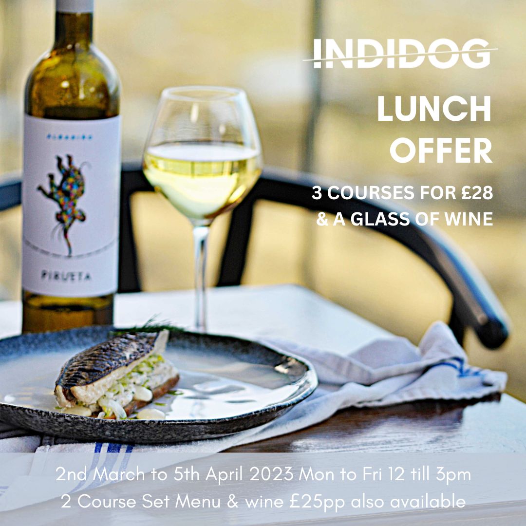 Set Menu Offer, Lunchtime offer, Lunch. Falmouth. Restaurant in Falmouth, INDIDOG, Cornwall
