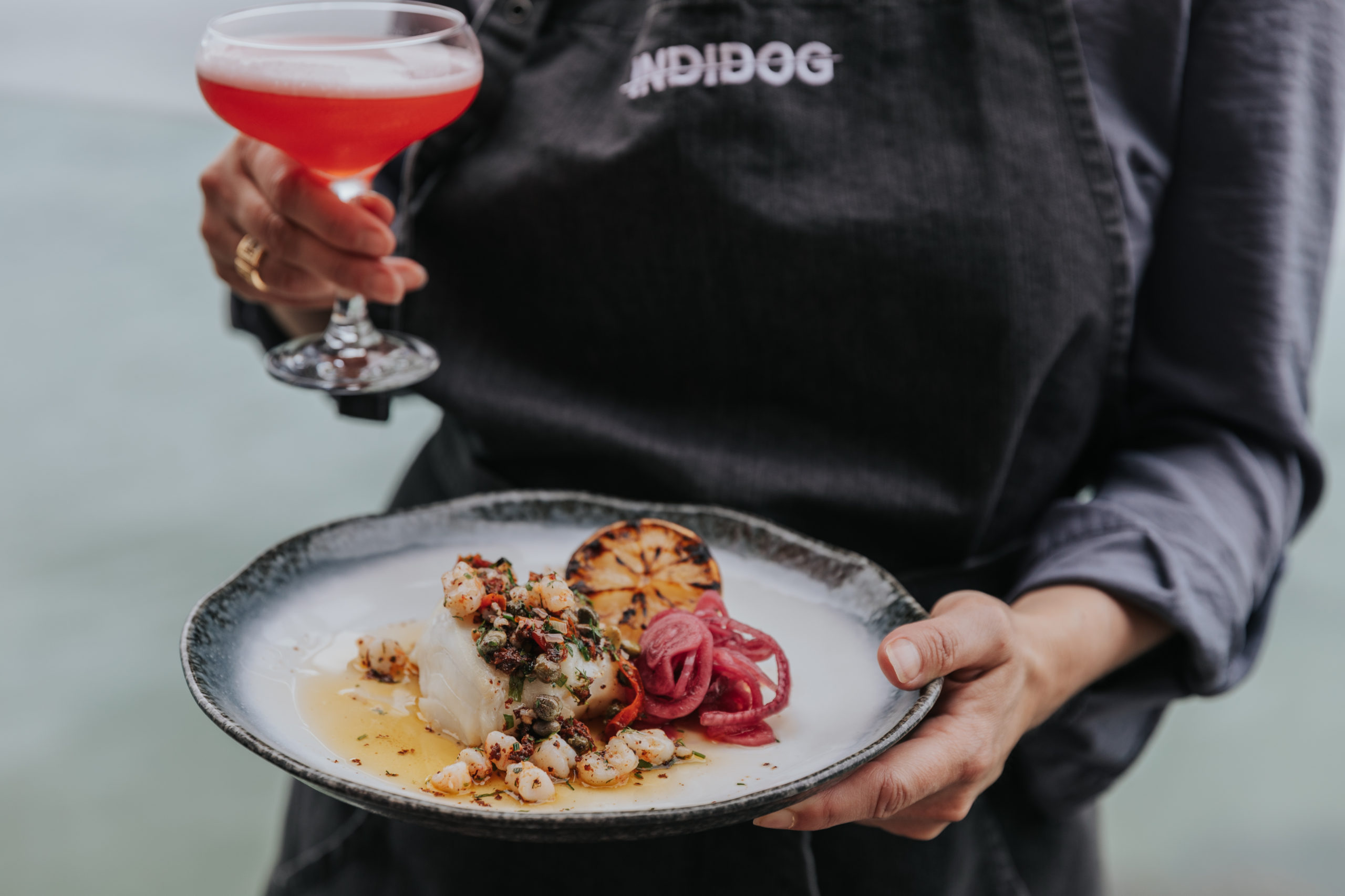 Chefs at INDIDOG restaurant in Falmouth, Cornwall are calm, skilled and positive.