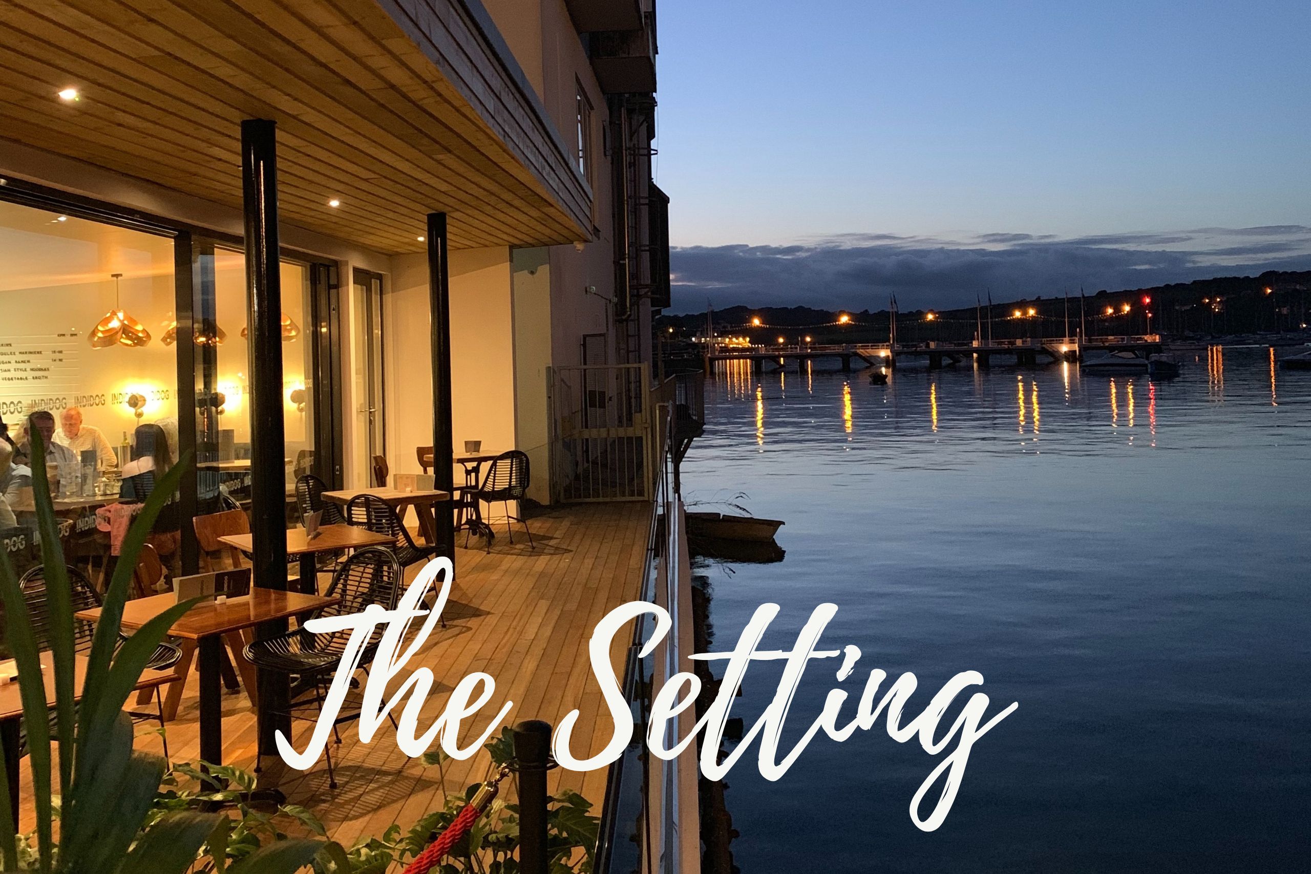Beautiful Harbourside setting for your exclusive hire Christmas Party at INDIDOG Restaurant in Falmouth, Cornwall Beautiful Harbourside setting for your exclusive hire Christmas Party at INDIDOG Restaurant in Falmouth, Cornwall